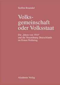 Volksgemeinschaft Oder Volksstaat