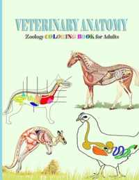 Veterinary Anatomy, zoology coloring book for adults