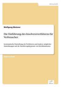 Die Einfuhrung des Insolvenzverfahrens fur Verbraucher