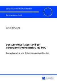 Der Subjektive Tatbestand Der Vorsatzanfechtung Nach  133 Inso